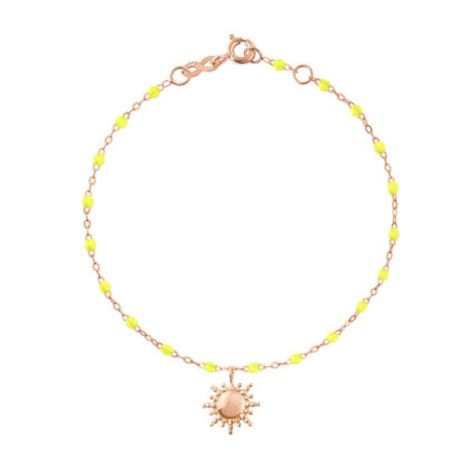 Bracelet jaune et or avec soleil