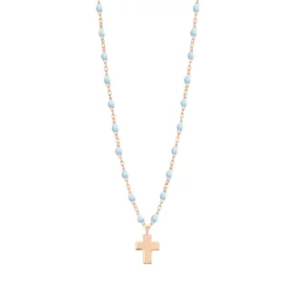 gigi Clozeau collier bleu layette Croix Classique