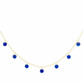 Photo collier Polka bleu