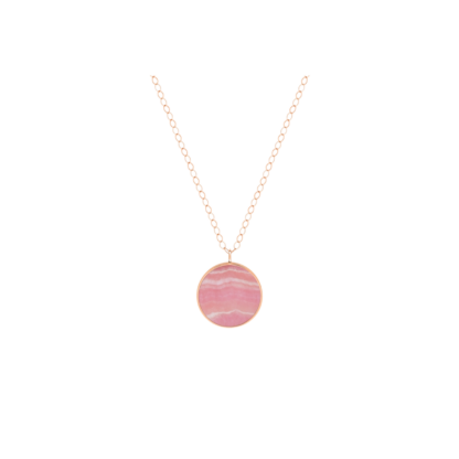 Ginette NY Collier Jumbo Ever Disc Rhodochrosite