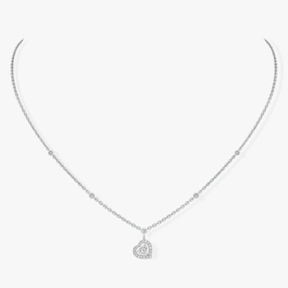 Collier Joy Diamant Coeur or blanc