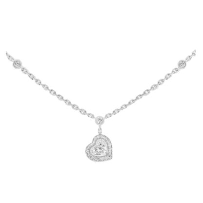 Collier Joy Diamant Coeur or blanc