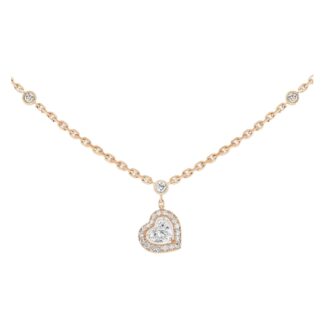 Collier Joy Diamant Coeur or rose