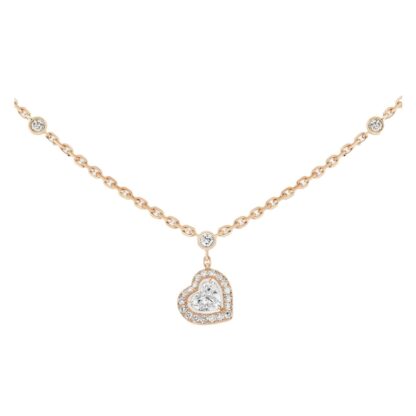 Collier Joy Diamant Coeur or rose