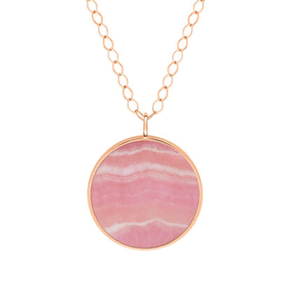 Collier Jumbo Ever Rhodochrosite Disc