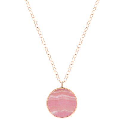 Collier Jumbo Ever Rhodochrosite Disc