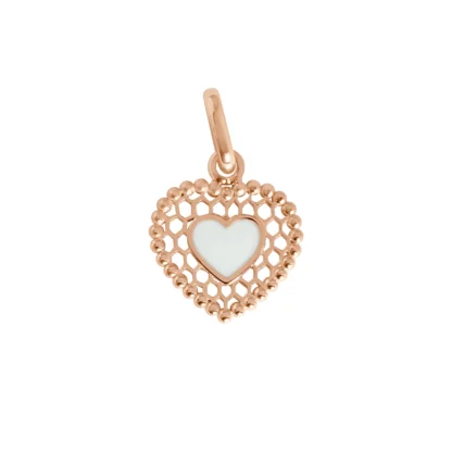 pendentif cœur dentelle