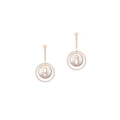 Messika Boucles D'oreilles Lucky Move PM Nacre Blanche