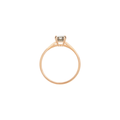 Ginette NY Bague Cocktail Mini Quartz Fumé – Image 2