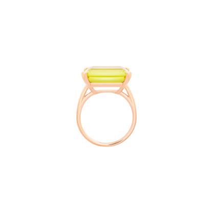 Ginette NY Bague Cocktail Quartz Citron – Image 2