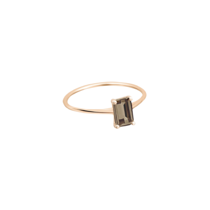 Ginette NY Bague Cocktail Mini Quartz Fumé