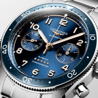 Longines Spirit Flyback Bleu Zoom