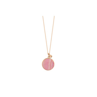 Ginette NY collier Ever Rhodochrosite Disc sur chaîne