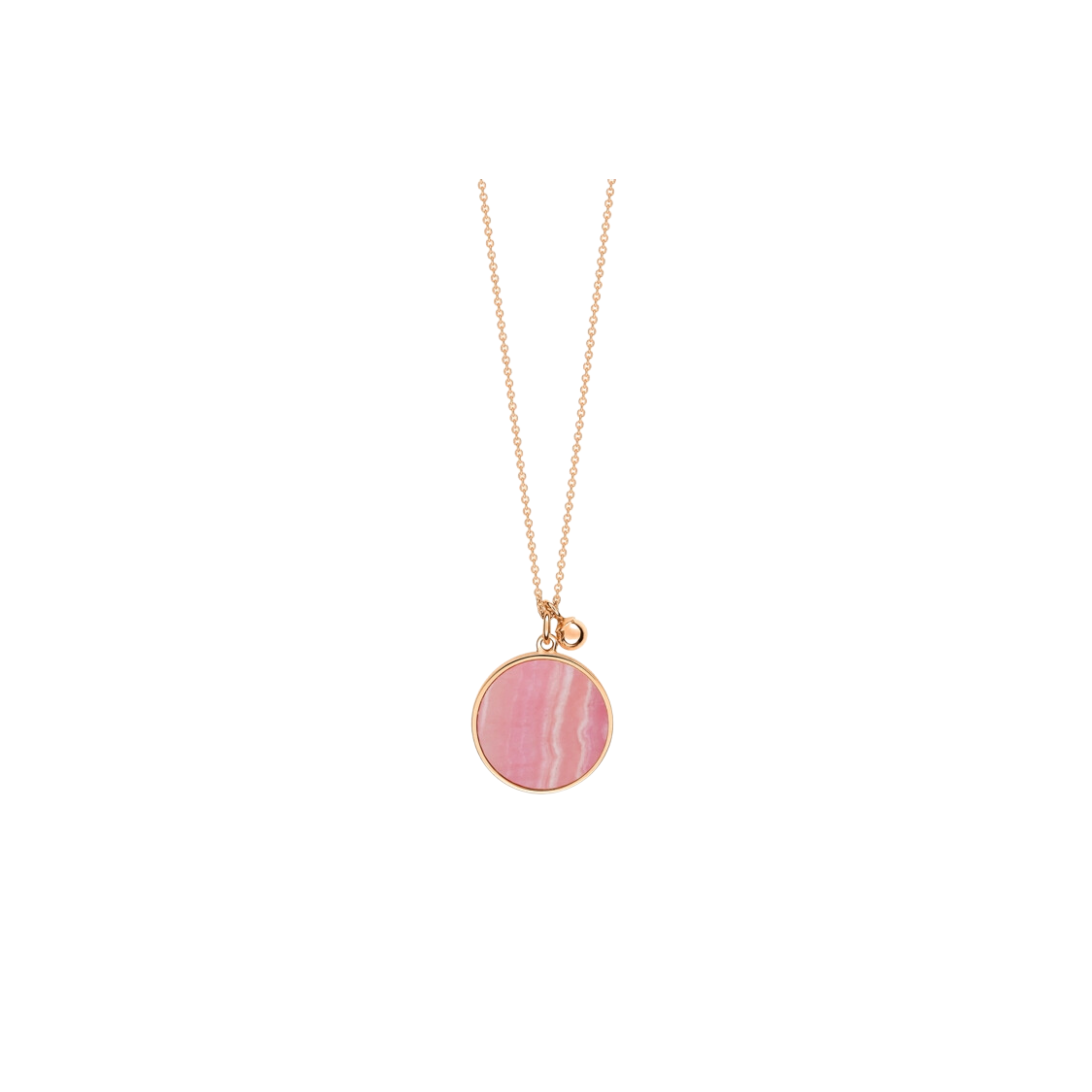 Ginette NY collier Ever Rhodochrosite Disc sur chaîne