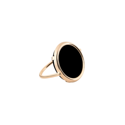 Ginette NY Bague Disc Onyx