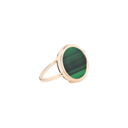 Ginette NY Bague Disc Malachite Petit Modèle