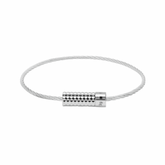 Le Gramme Bracelet Câble Guilloché Pyramide Le 9g