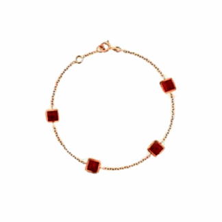 Clozeau Bracelet Résine Rouge