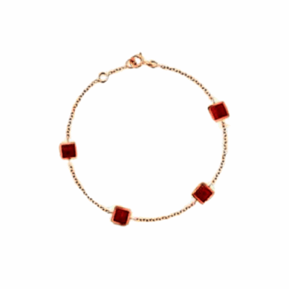 Clozeau Bracelet Résine Rouge