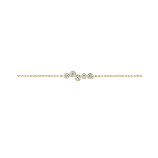 Bracelet en or jaune et diamants sertis clos