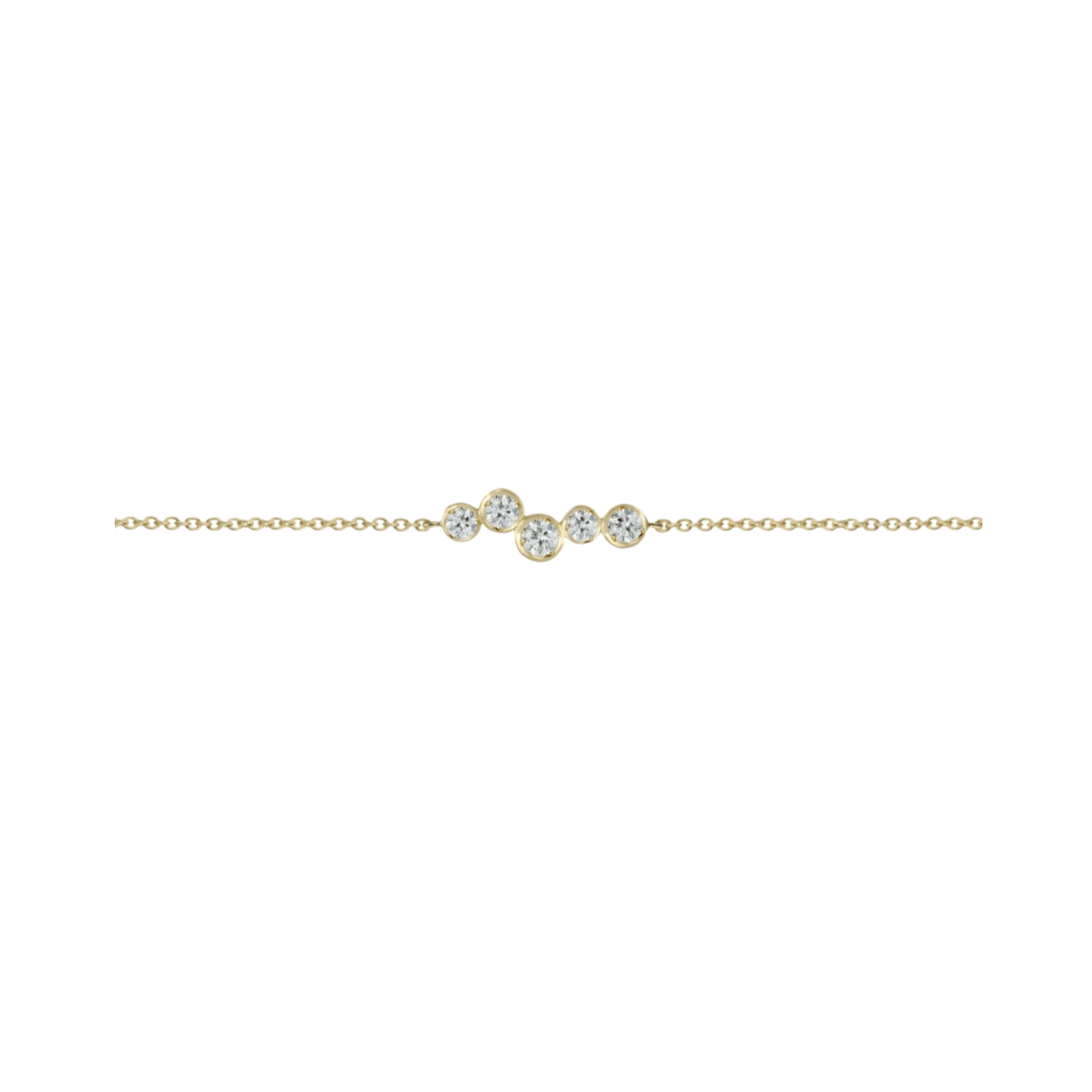 Bracelet en or jaune et diamants sertis clos