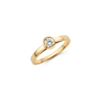 Bague en or rose et diamant