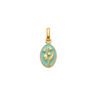 Arthus Bertrand - Pendentif Muguet vert d’eau
