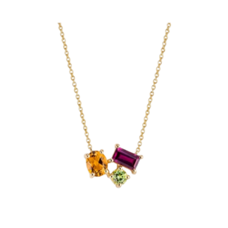 Collier Trio de Pierres Fines
