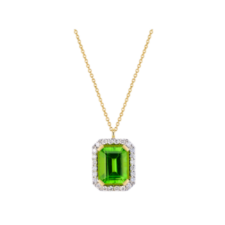 Pendentif péridot et diamants